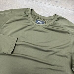ASRV OD Green L/S Training Shirt Men's Sz M Technical Run Yoga Gym Lift DSG-0149